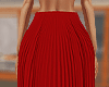 Red Pleat Skirt