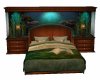 Wooden Bed/w Fish