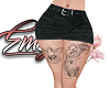 Glad skirt black+Tattoo