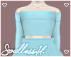 Off shoulder blue plain