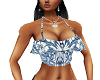 Blue Jean Flower Top
