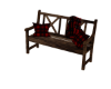 Red Plaid Fall Bench