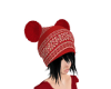Lil Girls Red Knit Hat