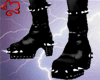 Spike Boots-Jet Black