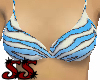 BL/W zebra bikini top