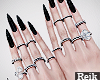 ᴿ nails + rings goth