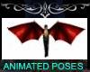 Dark RED Bat Wings Poses