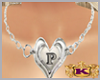 P Necklace Silver Heart
