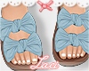 ✨ blue bow sandals
