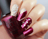 Crimson Sparkle Nails