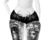 Goth shorts + tattoos