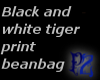 tiger print beanbag