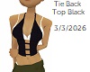 [BB] Tie Back Top Black