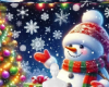 Snowman holiday bg