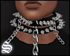 . collar with spikes