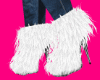 White Goat Hair Boots