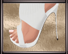 *L* White Heels Boots