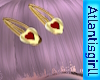 Gold N Red Heart Slides