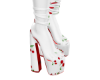 PW/Cherry Heels White