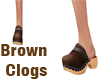 Brown clogs