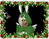 Xmas Angel Bunny Green