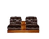 Brown Leather Club Couch