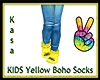 KIDS Yellow Boho Socks