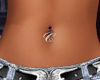 Sapphire "C" Belly Ring