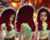 Crimson Curly F Hair