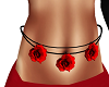 Lg Red Rose Belly Chain