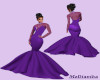 Purple fishtail gown