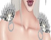 Silver Shoulder Spikes