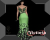 Green and Black Gown