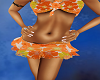 orange tropical skirt