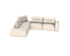 Mel White L Shape Sofa