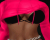 Hoodie Top Black/ Pink