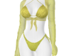 Bikini yellow shinny