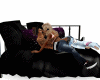 playful pillow fight bed
