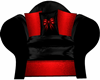 Red/Blk Bow Cuddle Chair