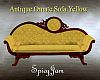Antq Ornate Sofa Yellow