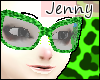 *J Green leopard glasses