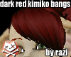 Dark Red Kimiko Bangs