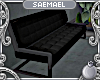 S:~ Black leather sofa