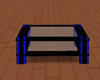 Black blue square table