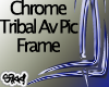 Blue Chrome Tribal Frame