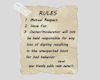!Room Rules scotch-taped