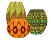 African Vase Trio