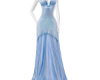 Blue Satin Gown