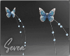 !7 Blue Butterfly Earrin