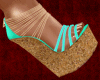 (KUK)summer sandals aqua